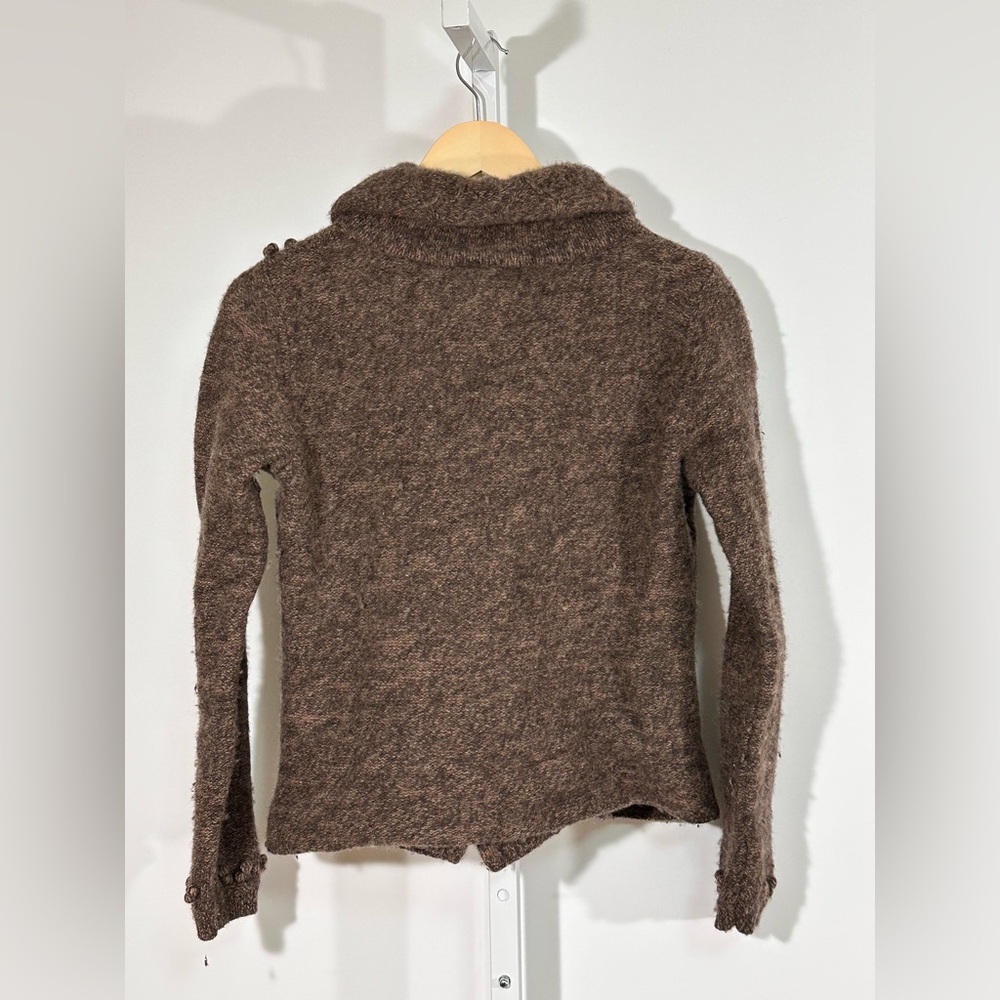 Chadwicks Textured Lambswool Button Cardigan Brow… - image 2